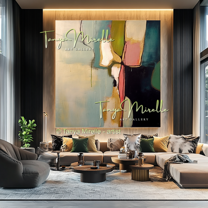 Luxury Abstract Oil Painting, Original Canvas Artwork #214