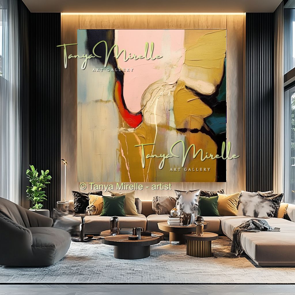 Luxury Abstract Oil Painting, Original Canvas Artwork #214