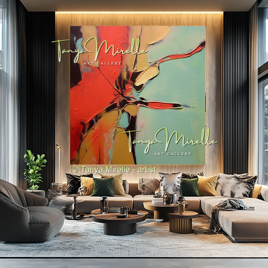 Striking Modern Abstract Oil Painting for Living Room #221