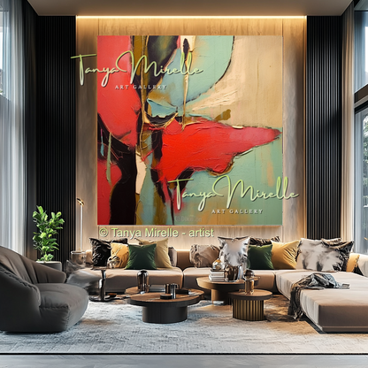 Striking Modern Abstract Oil Painting for Living Room #221
