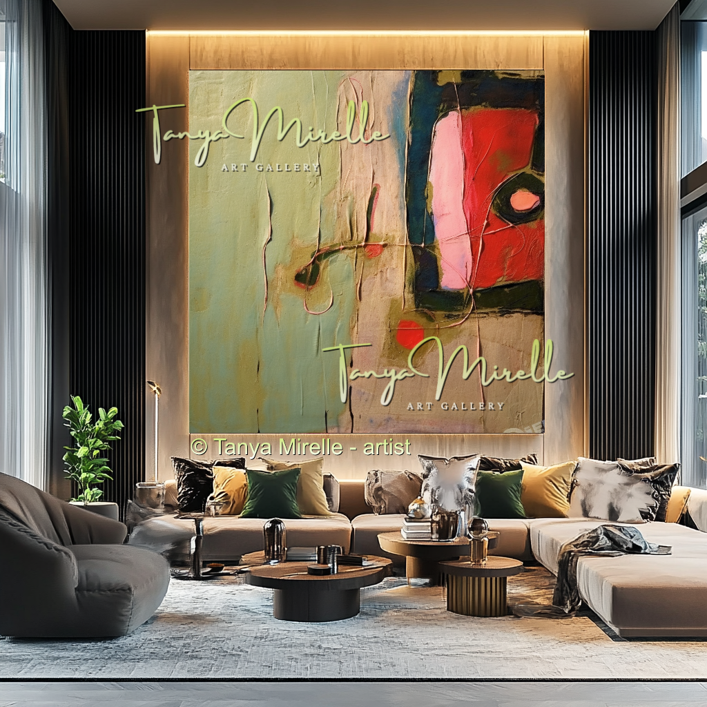 Modern Art Statement Piece, Textured Oil Painting #224