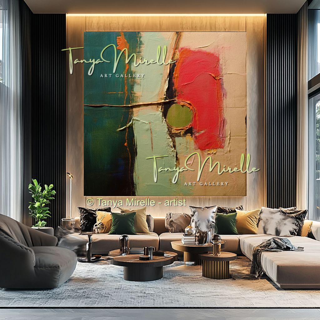 Modern Art Statement Piece, Textured Oil Painting #224