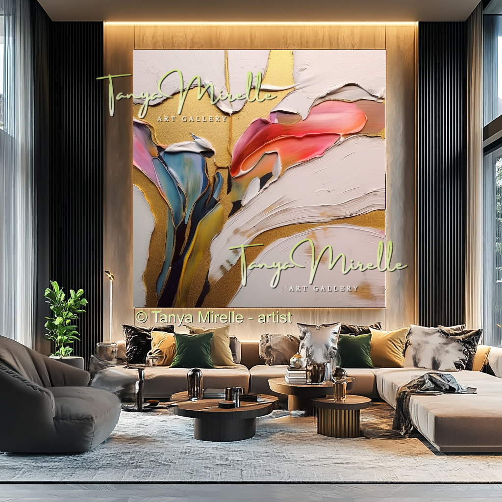 Large Textured Abstract Wall Art, Original Oil Painting #232