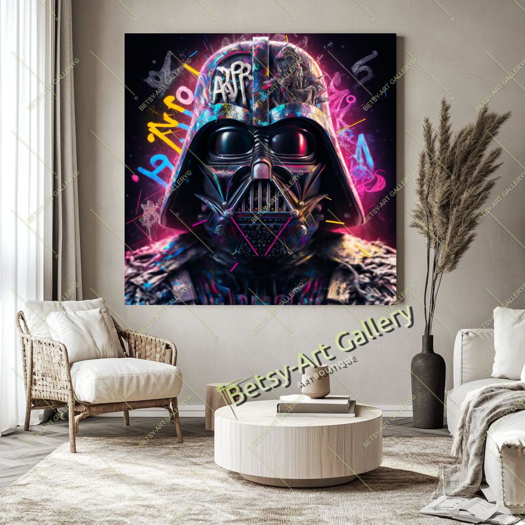 Dark Circus Clown Canvas Print – Creepy Colorful Wall Art