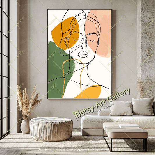 Bold Abstract Canvas Print, Vibrant Contemporary Home Decor