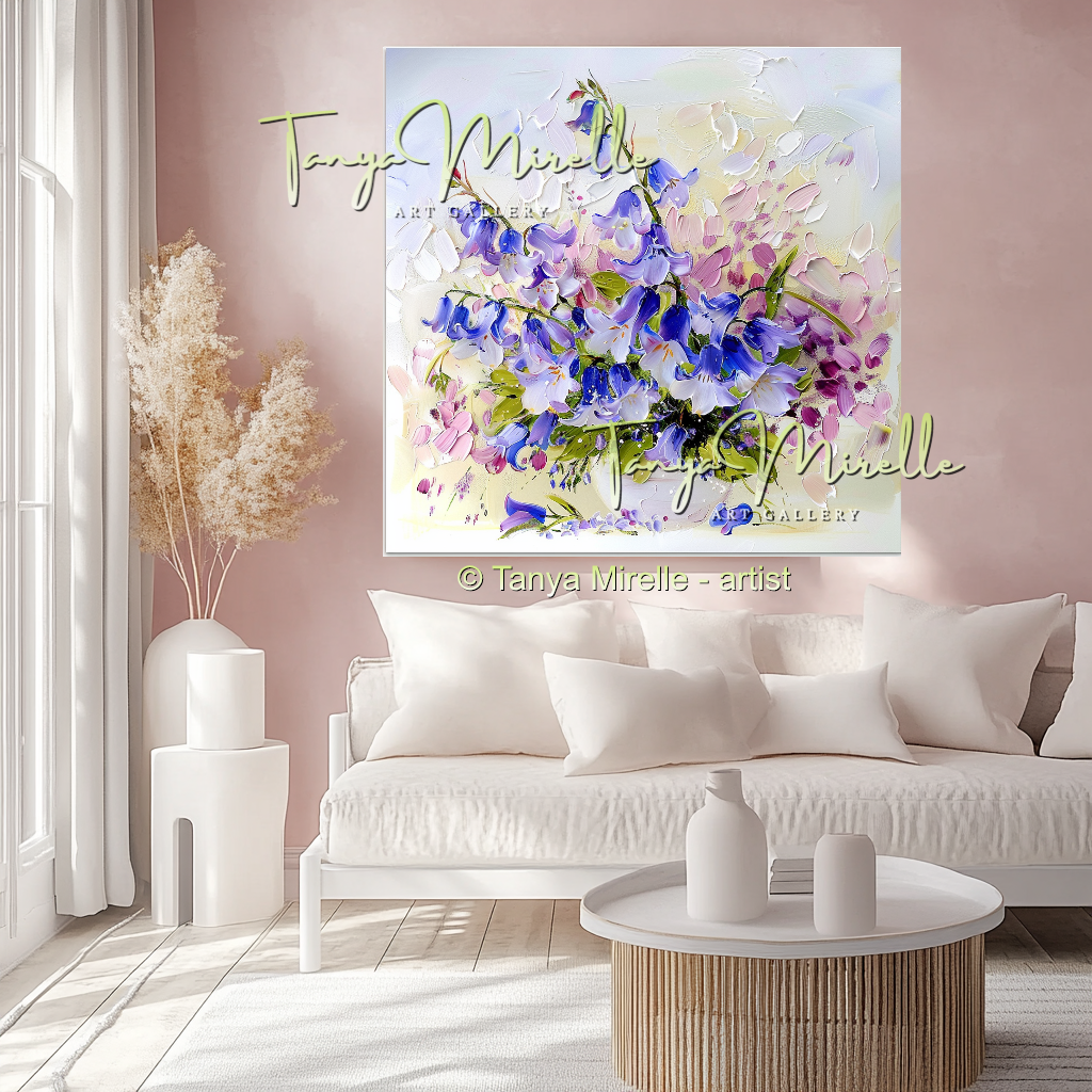 Wildflowers Bouquet Impasto Painting on Canvas #313