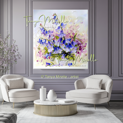 Wildflowers Bouquet Impasto Painting on Canvas #313