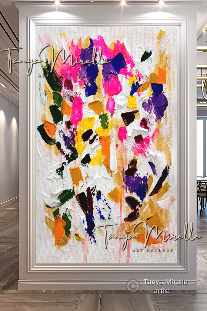 Contemporary Textured Wall Art - Abstract Impasto Oil Painting on Canvas #57 – Large – Oil on Canvas – {{ product.title }} canvas artwork by Tanya Mirelle – modern wall decor – original artwork for home, living room, office, or gallery – original artwork by Tanya Mirelle Art Gallery