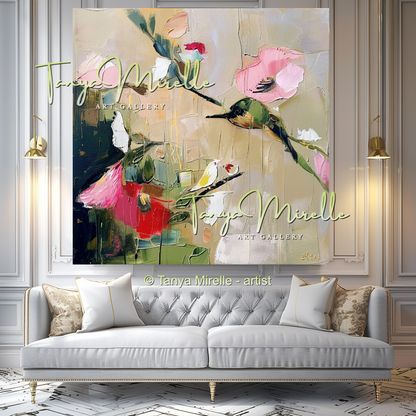 Elegant Floral Textured Canvas Artwork for Home #316