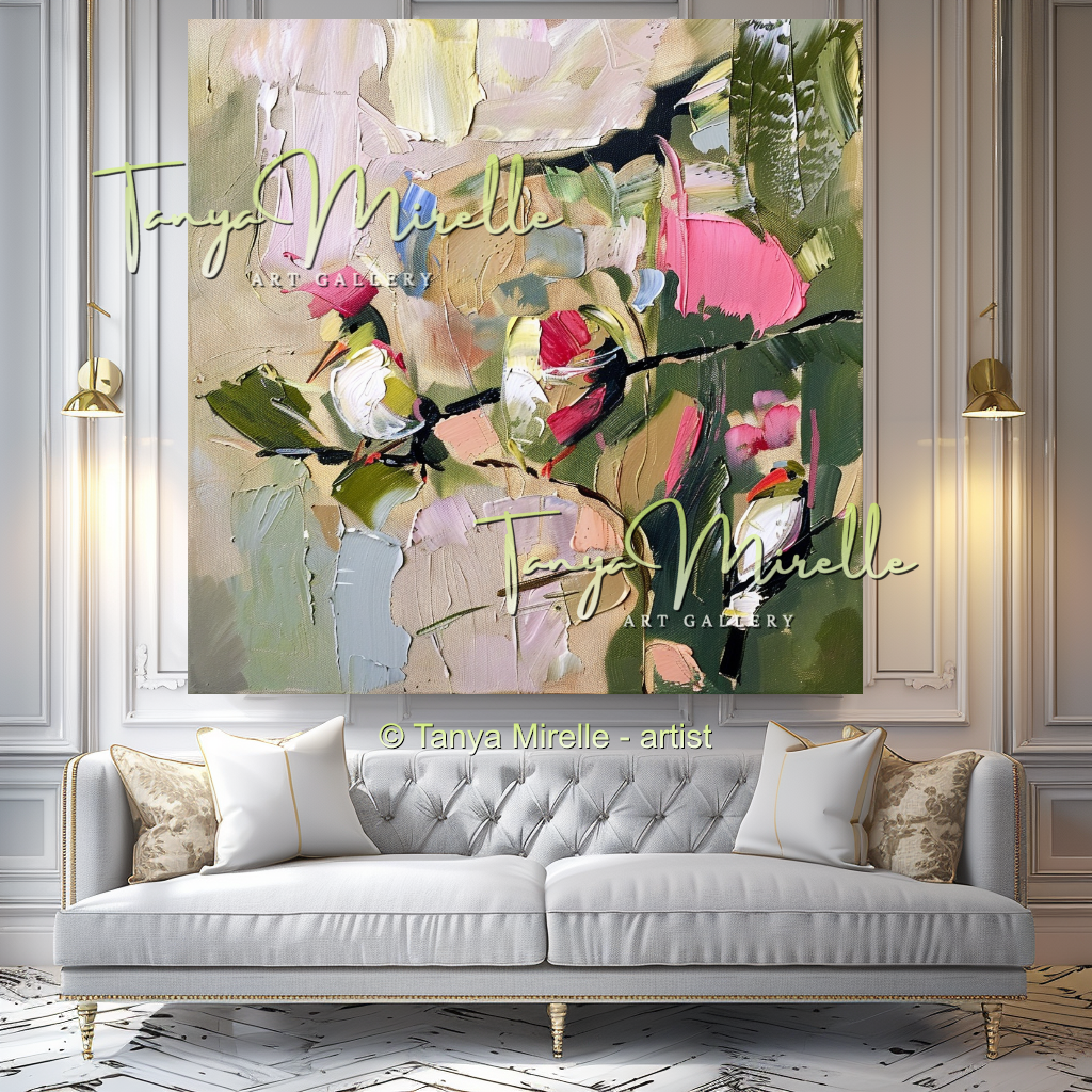 Contemporary Floral Oil Painting on Canvas #317
