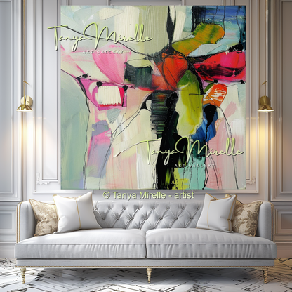 Vivid Color Modern Abstract Impasto Painting #144