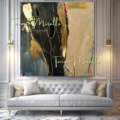 Large Modern Textured Impasto Canvas for Interiors #339