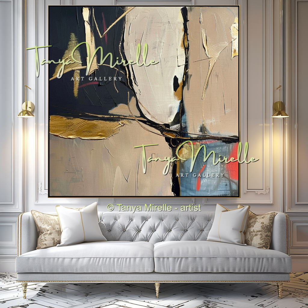 Large Modern Textured Impasto Canvas for Interiors #339