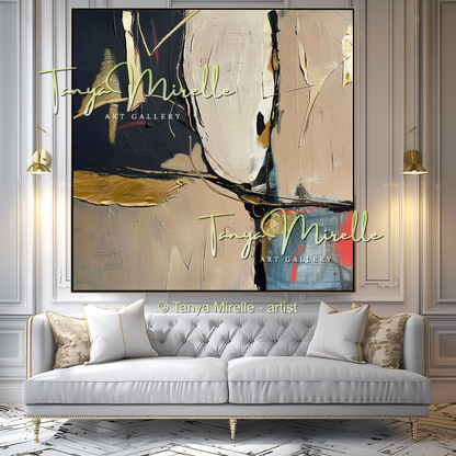 Large Modern Textured Impasto Canvas for Interiors #339