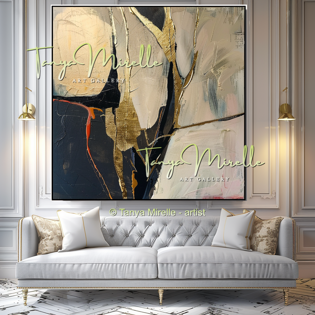 Large Modern Textured Impasto Canvas for Interiors #339