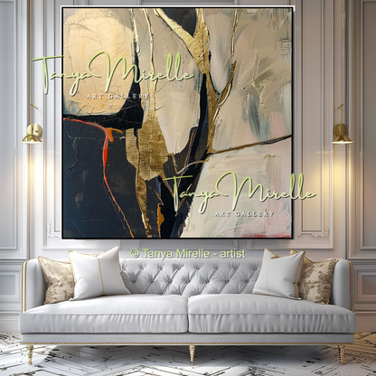 Large Modern Textured Impasto Canvas for Interiors #339