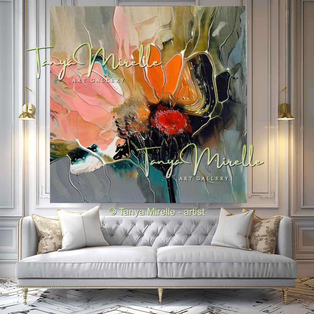 Abstract Modern Canvas with Thick Impasto Strokes #346