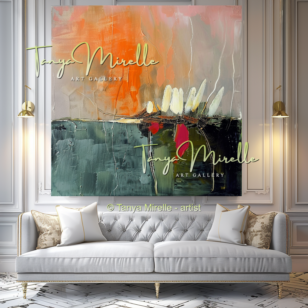Abstract Modern Canvas with Thick Impasto Strokes #346