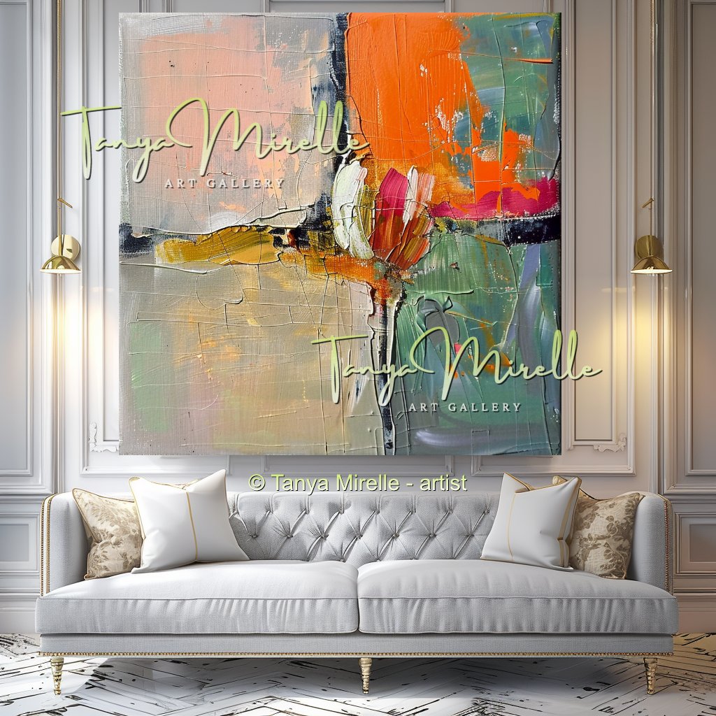 Abstract Modern Canvas with Thick Impasto Strokes #346