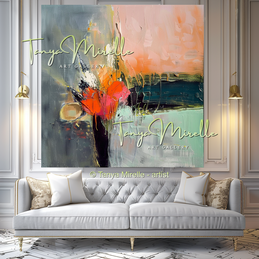 Abstract Modern Canvas with Thick Impasto Strokes #346