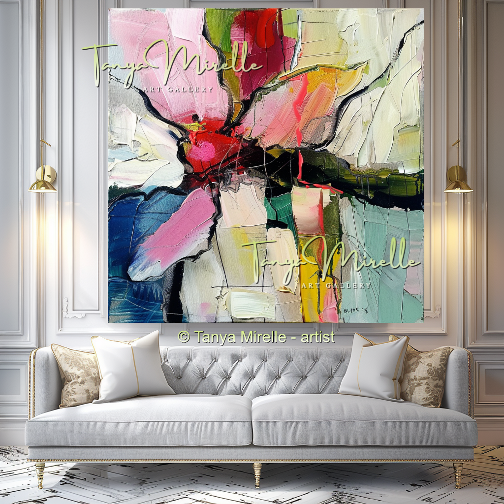 Multicolored Modern Abstract Impasto Painting #143