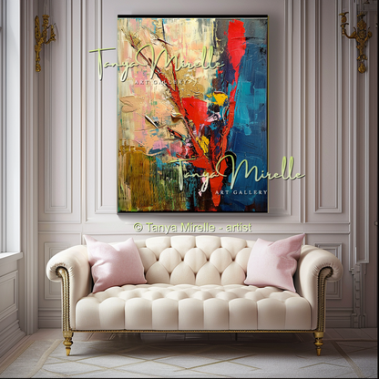 Red Coral - Underwater Abstract Modern Wall Art #168
