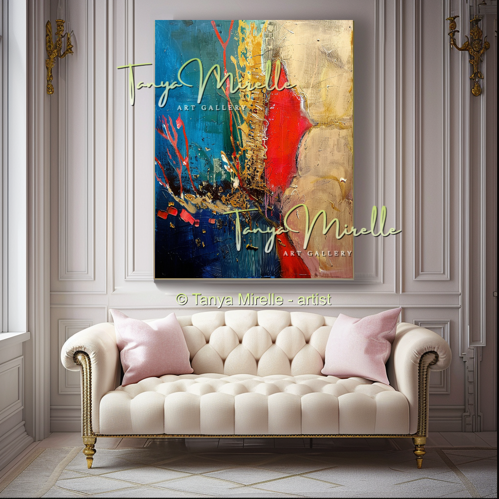 {{ product.title }} canvas artwork by Tanya Mirelle – modern wall decor – original artwork for home, living room, office, or gallery
