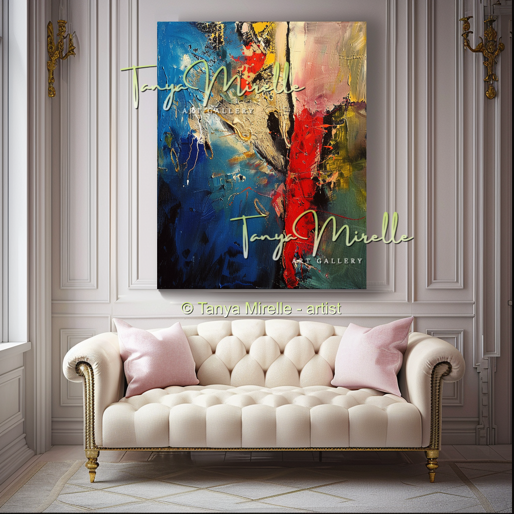 {{ product.title }} canvas artwork by Tanya Mirelle – modern wall decor – original artwork for home, living room, office, or gallery