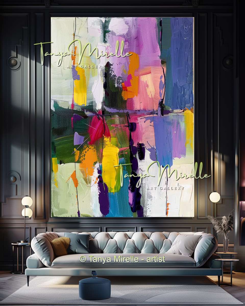 Hand-Painted Abstract Oil Art - Modern Wall Art #189