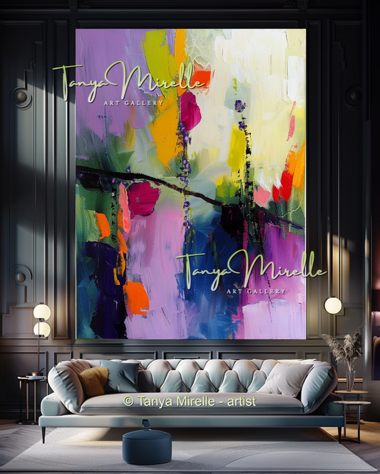 Hand-Painted Abstract Oil Art - Modern Wall Art #189
