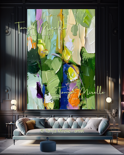 Colorful Abstract Fruit Painting, Kitchen Wall Decor #277