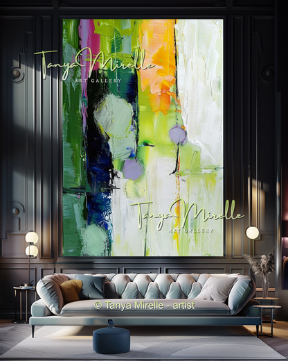 Colorful Abstract Fruit Painting, Kitchen Wall Decor #277