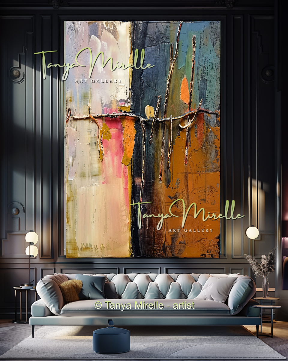 {{ product.title }} canvas artwork by Tanya Mirelle – modern wall decor – original artwork for home, living room, office, or gallery