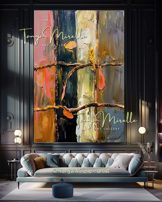 Bold Contemporary Abstract Oil Painting, Large Canvas #278