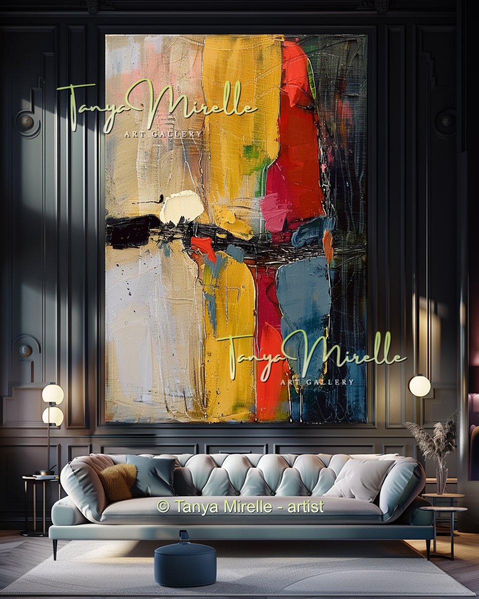 {{ product.title }} canvas artwork by Tanya Mirelle – modern wall decor – original artwork for home, living room, office, or gallery