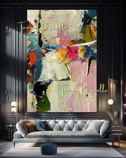 {{ product.title }} canvas artwork by Tanya Mirelle – modern wall decor – original artwork for home, living room, office, or gallery