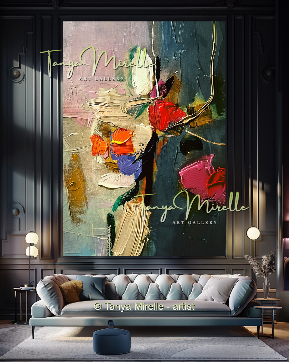 {{ product.title }} canvas artwork by Tanya Mirelle – modern wall decor – original artwork for home, living room, office, or gallery