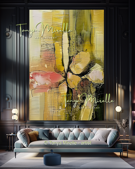 Statement Wall Art, Abstract Oil Painting on Canvas #281