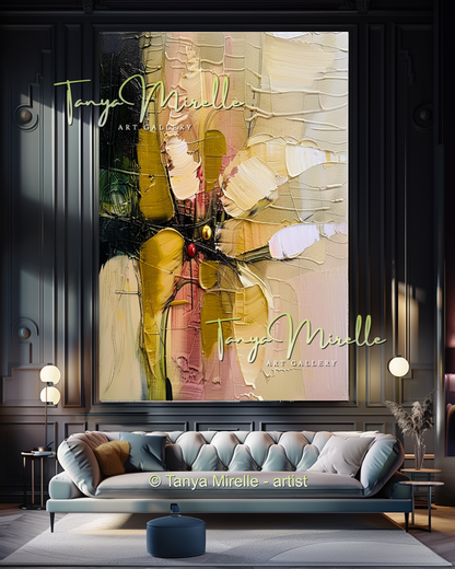 Statement Wall Art, Abstract Oil Painting on Canvas #281