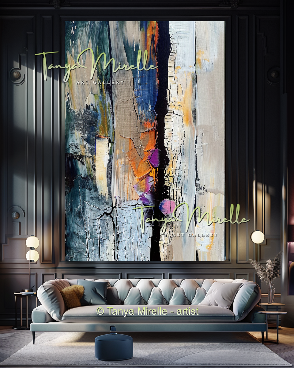 {{ product.title }} canvas artwork by Tanya Mirelle – modern wall decor – original artwork for home, living room, office, or gallery