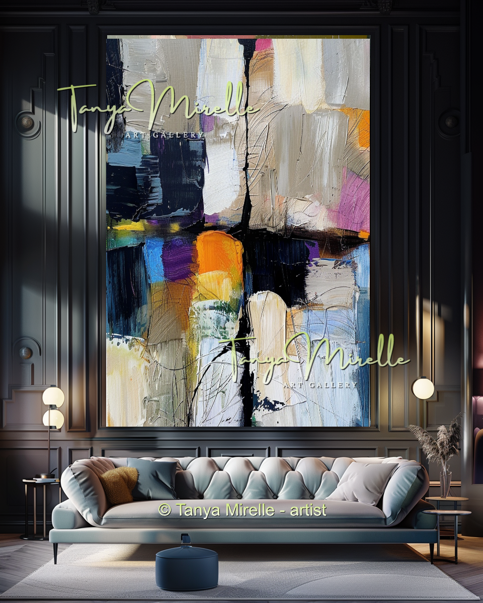 {{ product.title }} canvas artwork by Tanya Mirelle – modern wall decor – original artwork for home, living room, office, or gallery