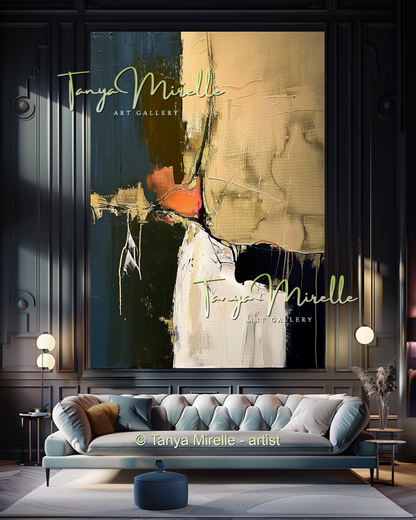 Modern Impasto Wall Art on Canvas - Abstract Painting #188