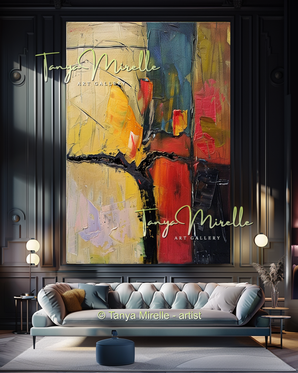 Hand-Painted Abstract Impasto Artwork on Canvas #273