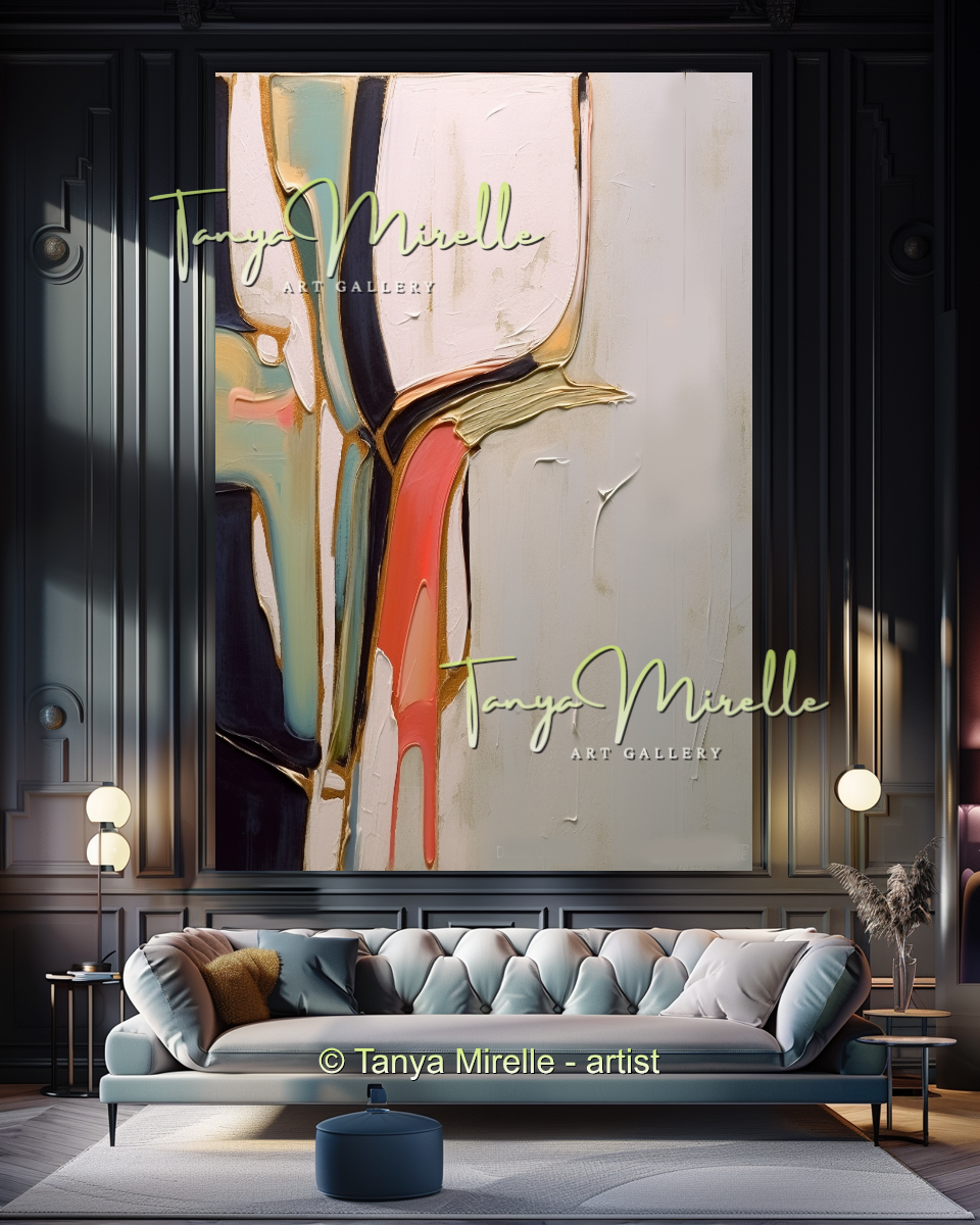 {{ product.title }} canvas artwork by Tanya Mirelle – modern wall decor – original artwork for home, living room, office, or gallery