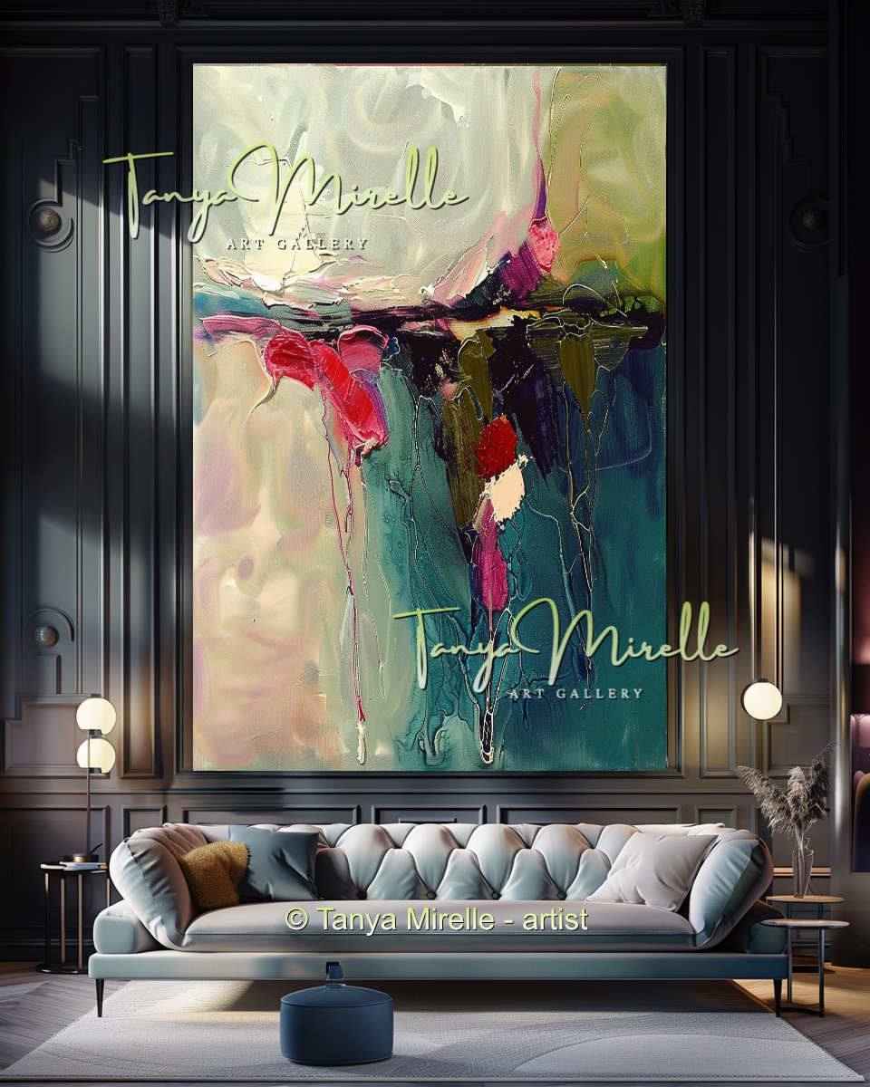 {{ product.title }} canvas artwork by Tanya Mirelle – modern wall decor – original artwork for home, living room, office, or gallery