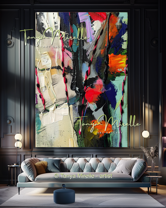 Modern Statement Wall Art, Abstract Oil Painting #305