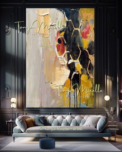Honeycombs Modern Abstract Oil Painting #307