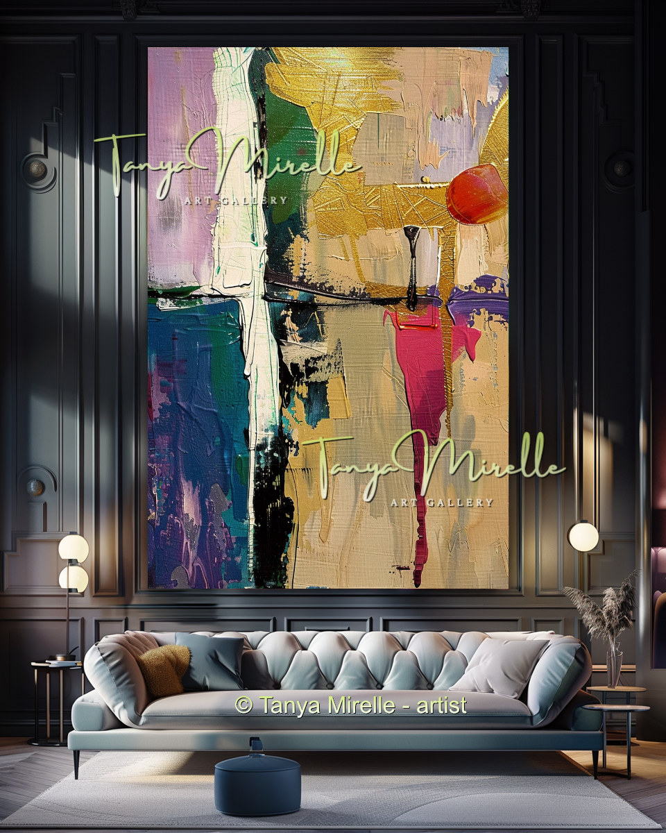{{ product.title }} canvas artwork by Tanya Mirelle – modern wall decor – original artwork for home, living room, office, or gallery