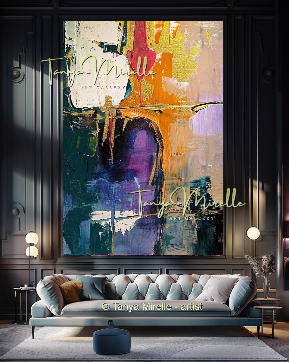 {{ product.title }} canvas artwork by Tanya Mirelle – modern wall decor – original artwork for home, living room, office, or gallery