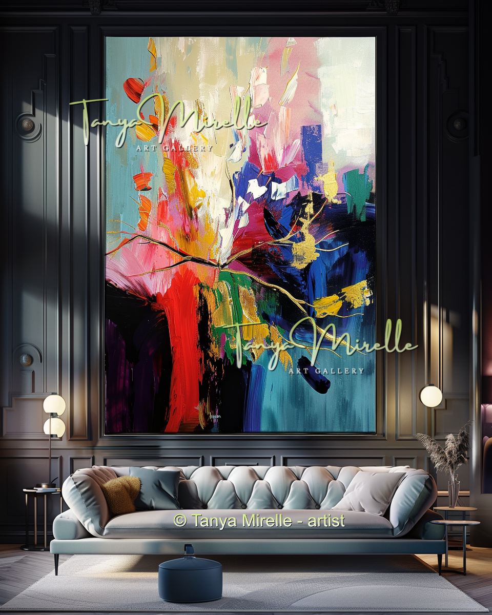 {{ product.title }} canvas artwork by Tanya Mirelle – modern wall decor – original artwork for home, living room, office, or gallery